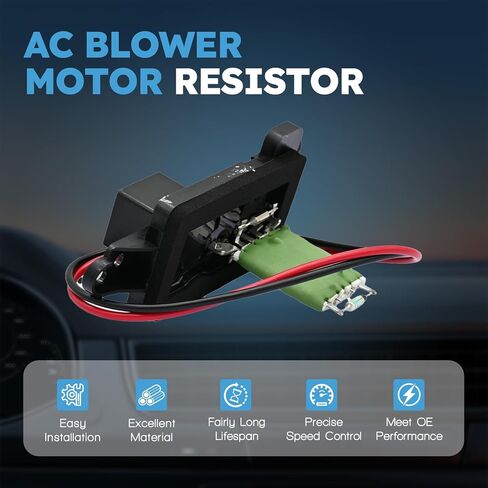 HVAC Blower Motor Resistor with Wire Harness Compatible with Gmc Envoy 2002-2009 Envoy XL 2002-2006 Replacement for Chevy Trailblazer 2002-2009 Trailblazer Ext 2002-2006 Relpace 15415789 in Kuwait