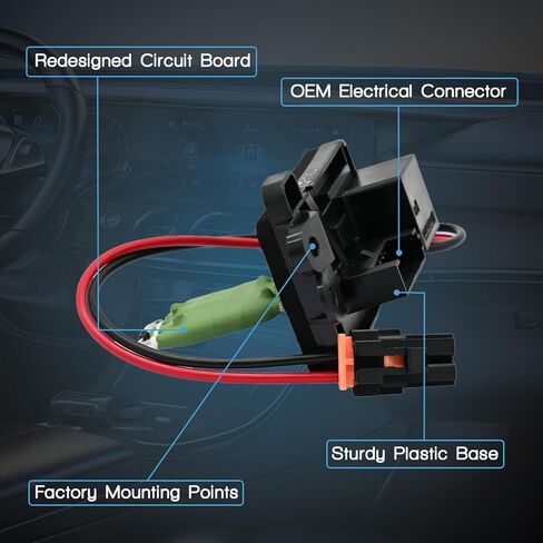 HVAC Blower Motor Resistor with Wire Harness Compatible with Gmc Envoy 2002-2009 Envoy XL 2002-2006 Replacement for Chevy Trailblazer 2002-2009 Trailblazer Ext 2002-2006 Relpace 15415789 in Kuwait