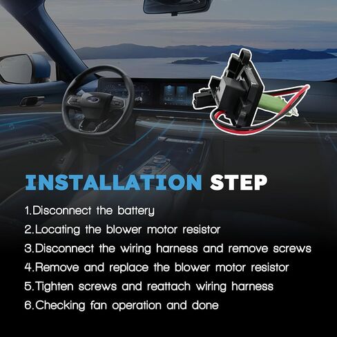 HVAC Blower Motor Resistor with Wire Harness Compatible with Gmc Envoy 2002-2009 Envoy XL 2002-2006 Replacement for Chevy Trailblazer 2002-2009 Trailblazer Ext 2002-2006 Relpace 15415789 in Kuwait