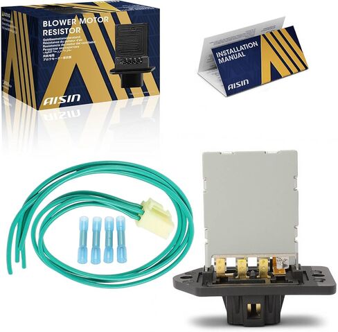مجموعة مقاوم محرك منفاخ HVAC من AISIN BMRAZ-00340 - متوافقة مع Hyundai Accent 2012، Tucson 2010-2015، Veloster 2016-2017، Kia Forte 2010-2013، Sportage 2011-2016، Rio 2012-2017، Forte5 2013 in Saudi Arabia