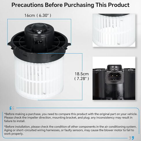 700285 HVAC Heater Front Blower Motor Compatible with Nissan 2012-2019 Versa 2014-2019 Versa Note Replace 272263AN0A with Fan Cage in Saudi Arabia