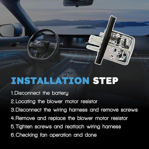 HVAC Blower Motor Resistor with Wire Harness Compatible with Jeep Cherokee 1981-1996 Comanche 1986-1992 Grand Wagoneer 1984-1985 Wagoneer 1981-1990 Relpace 55036000 56000522 JA1493 in Kuwait