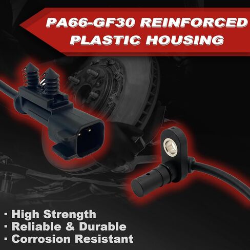 ABS Wheel Speed Sensor 1Pc: Rear Left & Right Compatible with Chevrolet 2014-2019 Silverado 1500 V8 5.3L V8 6.2L L4 2.7L V6 4.3L, 2015-2017 Tahoe V8 5.3L, 2019 Silverado 1500 LD V8 5.3L in Kuwait