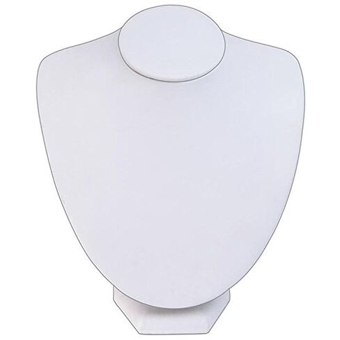 White Leather Jewelry Necklace Display Bust ~ 8" Tall in Kuwait