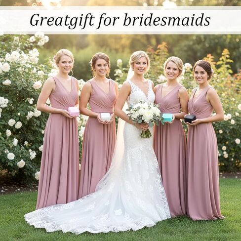 12 Pcs Portable Jewelry Travel Box Leather Travel Mini Jewelry Case Bulk Bridesmaid Gift Boxes Small Box Mini Storage Organizer for Women Return Gift(4 Color) in Kuwait