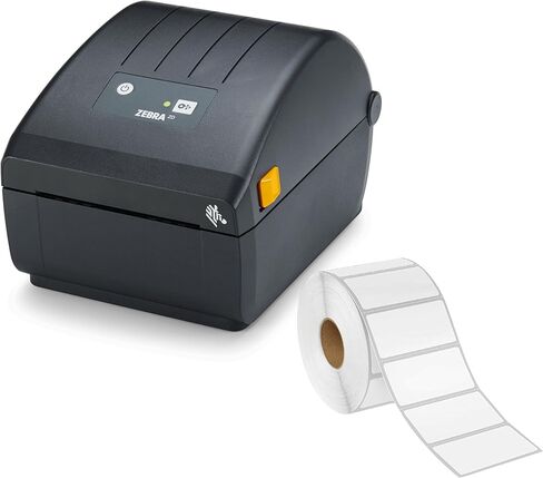 طابعة رموز شريطية حرارية للملصقات Zebra ZP 230 D (استبدال ZP 450) | اتصال USB والتسلسلي والمتوازي بدقة 203 نقطة في البوصة | ملصق باركود مقاس 2 × 1 بوصة (لفة واحدة - 1300 ملصق باركود) in Saudi Arabia