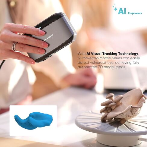 ماسح ضوئي ثلاثي الأبعاد محمول من Mole للطابعة ثلاثية الأبعاد، دقة 0.05 مم ودقة 0.1 مم، مسح ضوئي بسرعة 10 إطارات في الثانية مع عدسات مضادة للاهتزاز، مجموعات ماسح ضوئي ثلاثي الأبعاد لنظام التشغيل Win10/MacOS - مجموعة فاخرة in Kuwait