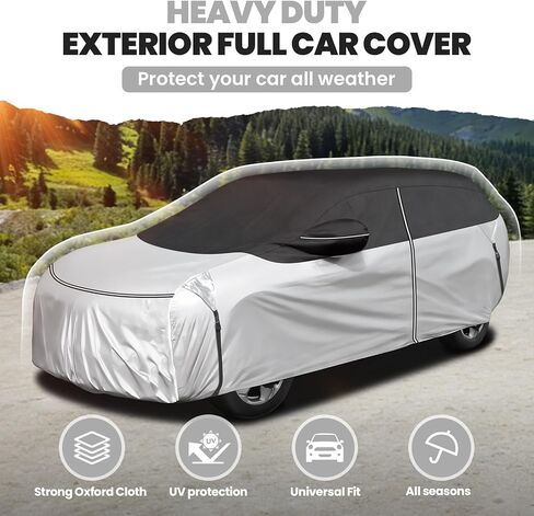 Cartist 420d Car Cover Fits for Toyota Corolla 2000-2025 2026, All Weather Car Covers Outdoor for Corolla Accessories, Waterproof, with Zipper & Reflective Safety Strips in Saudi Arabia