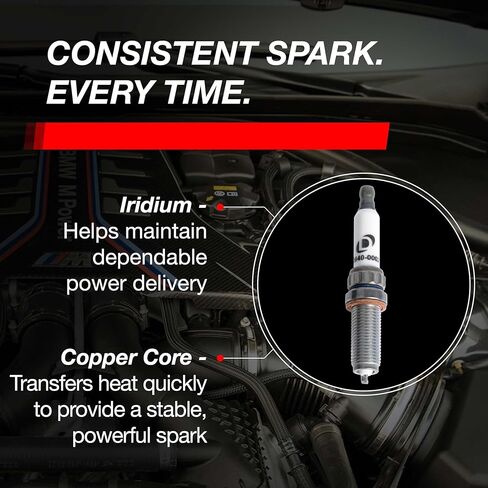 Dinan Iridium Pro Spark Plug D640-0002 - نماذج مختارة من سلسلة BMW N & S - N20 N54 N55 N63/TU S55 وS63/TU - 12x26.5x14 مم - نطاق الحرارة 9 - استبدال مباشر لأجزاء مخزون OEM - عبوة واحدة in Kuwait