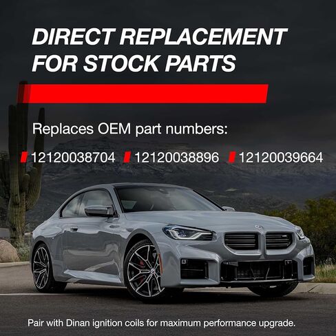 Dinan Iridium Pro Spark Plug D640-0002 - نماذج مختارة من سلسلة BMW N & S - N20 N54 N55 N63/TU S55 وS63/TU - 12x26.5x14 مم - نطاق الحرارة 9 - استبدال مباشر لأجزاء مخزون OEM - عبوة واحدة in Kuwait