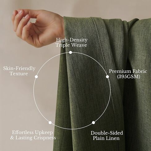 NICETOWN 395GSM Linen Pinch Pleated Vintage Olive Green Curtains 90 inch Long with Hooks - Room Darkening Wrinkle Resistant Drapes for Dining Room & Bedroom, Modern Home Decor (40" Wide, 2 Panels) in Saudi Arabia