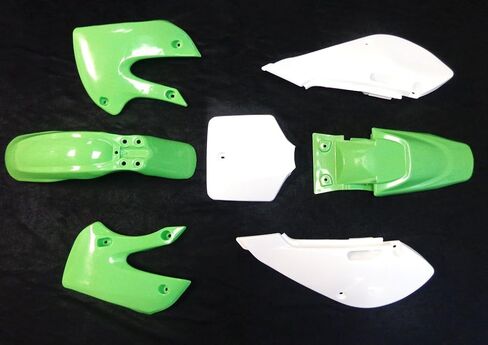مجموعة هدايا كاملة من البلاستيك لدراجة Kawasaki KLX 110 KLX110 DRZ KX 65 (أخضر) in Saudi Arabia