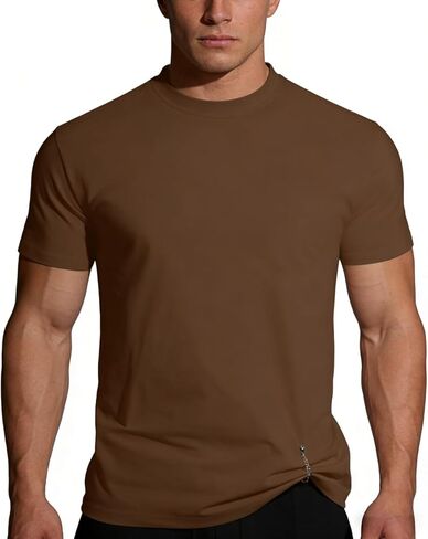 Men's Casual Slim-Fit Crew Neck T-Shirt, Detachable Magnetic Short Sleeved Shirt, Classic Short Sleeve Top in Saudi Arabia