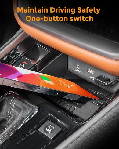 شاحن لاسلكي CarQiWireless لسوبارو Outback 2025 2024 2023 2022 2021 2020، ملحقات صينية السيارة الداخلية لسوبارو 2020-2025 منظم وحدة التحكم المركزية لوحة شحن لاسلكية in Saudi Arabia