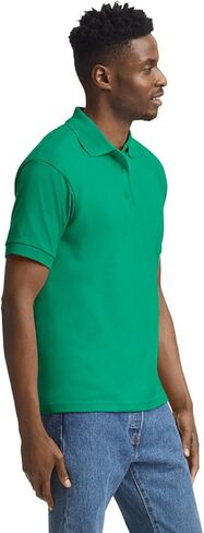Apparel Globe Adult Jersey Polo Moisture-Wicking DryBlend Cotton Polyester Classic Fit Durable 3-Button Placket Golf Shirt in Saudi Arabia