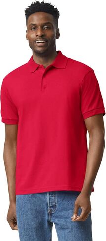 Apparel Globe Adult Jersey Polo Moisture-Wicking DryBlend Cotton Polyester Classic Fit Durable 3-Button Placket Golf Shirt in Saudi Arabia