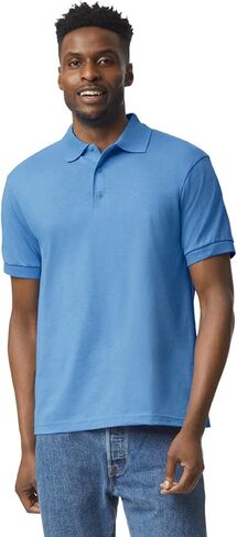Apparel Globe Adult Jersey Polo Moisture-Wicking DryBlend Cotton Polyester Classic Fit Durable 3-Button Placket Golf Shirt in Saudi Arabia