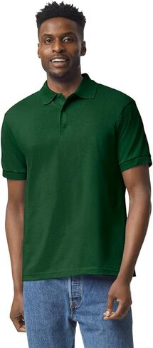 Apparel Globe Adult Jersey Polo Moisture-Wicking DryBlend Cotton Polyester Classic Fit Durable 3-Button Placket Golf Shirt in Saudi Arabia