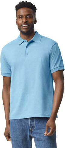 Apparel Globe Adult Jersey Polo Moisture-Wicking DryBlend Cotton Polyester Classic Fit Durable 3-Button Placket Golf Shirt in Saudi Arabia