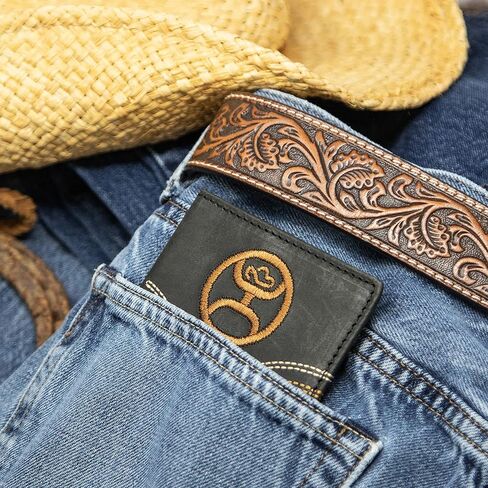HOOey Leather Men's Rodeo Wallet (Ranger - Black) in Saudi Arabia