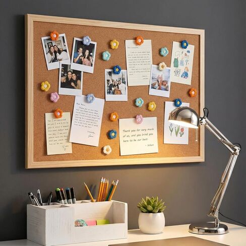 60 PCS Cute Flower Push Pins, Decorative Flower Cute Thumb Tacks, Decorative Thumbtacks for Bulletin Board, Photo Wall, Cork Board, Map, Office Home Decor in Saudi Arabia