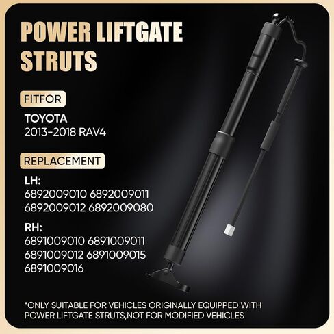 Liftgate Struts, Power Rear Hatch Lift gate Support Strut Compatible with 2013-2018 Toyota RAV4, Electric Trunk Shock Left&Right, Tailgate Actuator Replacement 6892009010 6891009010, 2Pcs in Saudi Arabia
