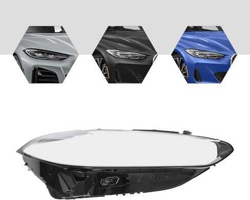 Headlight Lens Cover for BMW 4-Series M4 i4 2021 2022 2023 2024 Front Headlamp Replacement Lampshade Right Passenger Side in Kuwait