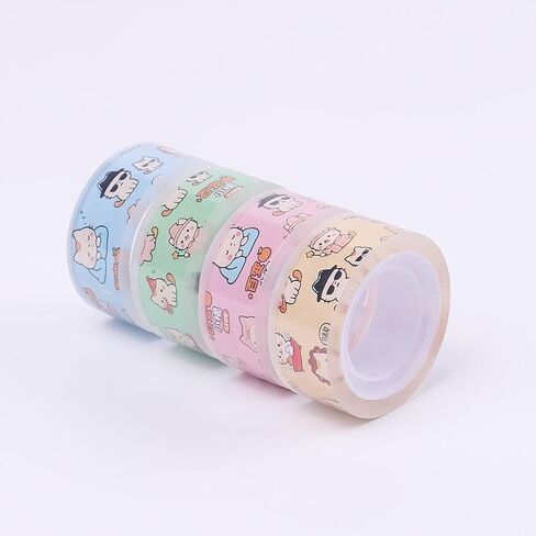 Versatile Little Orange Transparent Tape - Cute Cartoon Design Easy Tear PET Film, Clear Background Washi Tape for Journal Planner Decoration, Kawaii Stationery Supplies in Saudi Arabia