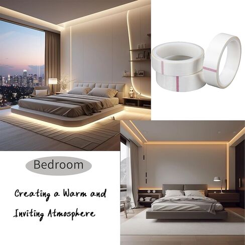 3 قطع شريط تنعيم الضوء، شريط توزيع LED 0.59 بوصة × 32.8 قدم، شريط لاصق شريط إضاءة LED لشرائط LED، حجب الضوء المعتدل، أبيض in Kuwait