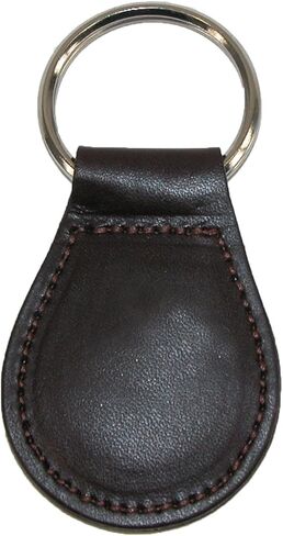 Boston Leather Smooth Leather Tear Drop Key Fob Keychain, Brown in Saudi Arabia
