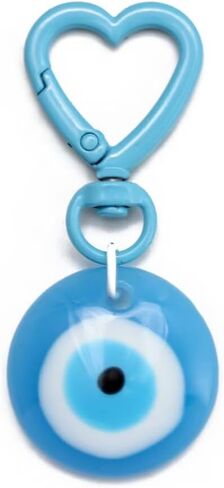 Blue Drop Evil Eye Keychain Demon Round Eye Heart Key Chain Car Key Bag Pendant Decoration in Kuwait