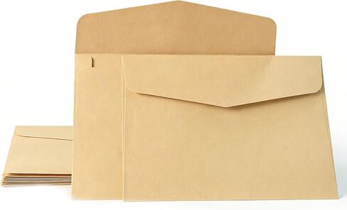 مظاريف 5x7، مظاريف 5x7 للدعوات، 10 عبوات من مظاريف a7، بطاقة دعوة على شكل ظرف بني in Kuwait