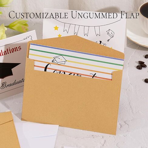 مظاريف 5x7، مظاريف 5x7 للدعوات، 10 عبوات من مظاريف a7، بطاقة دعوة على شكل ظرف بني in Kuwait