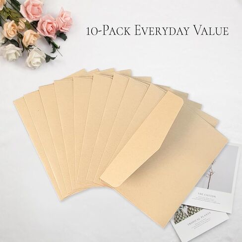 مظاريف 5x7، مظاريف 5x7 للدعوات، 10 عبوات من مظاريف a7، بطاقة دعوة على شكل ظرف بني in Kuwait