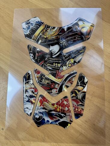 Tank Pad Protector,Universal Sport Bike Gas Tank Guard, Scratch-Resistant Decal for Motorcycle(JP Warrior) in Saudi Arabia