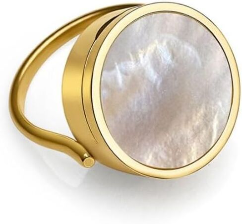 Pearl Lip Balm Ring in 14K Gold in Saudi Arabia