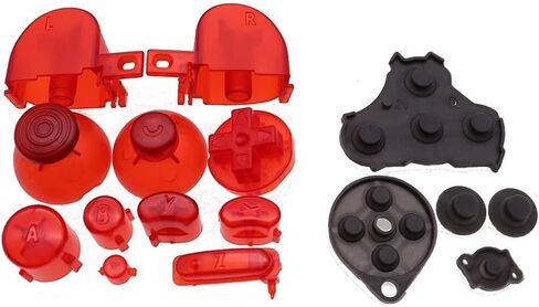 Colorful Full Buttons L R ABXY Keypad Buttons with Silicone Conductive Button Pad for NGC Controller (Pink) in Saudi Arabia