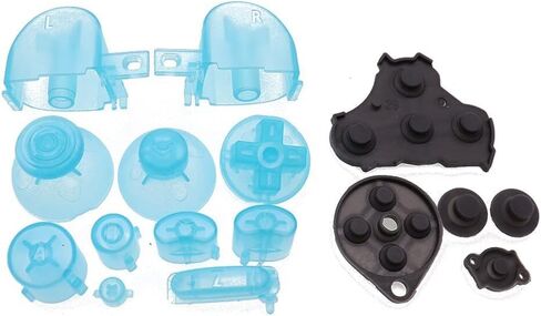 Colorful Full Buttons L R ABXY Keypad Buttons with Silicone Conductive Button Pad for NGC Controller (Pink) in Saudi Arabia