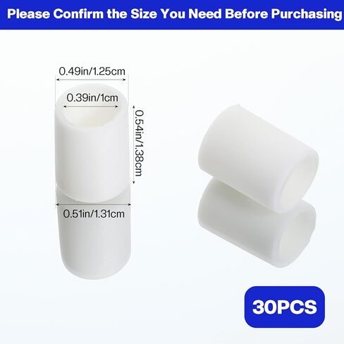 30 PCS Plastic Rubber Door Stoppers Replacement Tips, Universal Size White Door Stopper for Wall Protection in Saudi Arabia