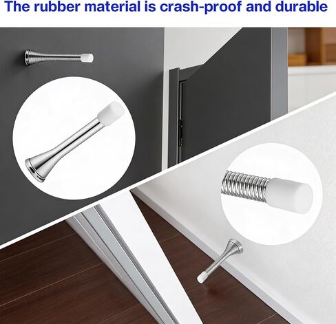30 PCS Plastic Rubber Door Stoppers Replacement Tips, Universal Size White Door Stopper for Wall Protection in Saudi Arabia