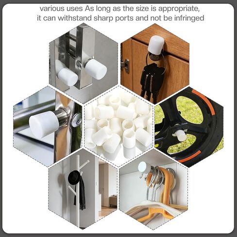 30 PCS Plastic Rubber Door Stoppers Replacement Tips, Universal Size White Door Stopper for Wall Protection in Saudi Arabia