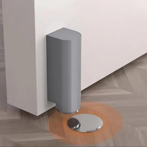 1PC Drill-Free Metal Magnetic Door Stopper, Anti-Collision Windproof Door Holder, Suitable for Bathroom, Bedroom, Toilet, White in Saudi Arabia
