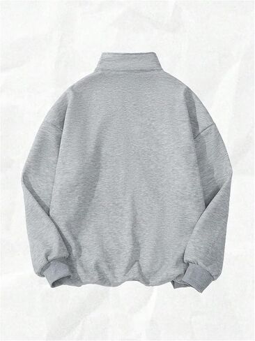 SweatyRocks Women's Plus Size Half Zip Up Sweatshirts Long Sleeve Casual Letter Graphic Oversized Pullover Tops in Saudi Arabia
