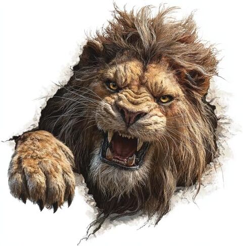 ملصق سيارة MAKTEM 3D Roaring Brown Wild Bear Peeking Car، ملصق وحش الغابة البرية، رسم فينيل لحيوان واقعي لشاحنة SUV وكمبيوتر محمول جداري مقاوم للماء في الهواء الطلق، قطعة واحدة (دب) in Saudi Arabia