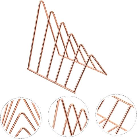 TEHAUX 1set Retractable Double-Layer Book Stand Elegant Triangle Desktop Organizer for Home Office for Books Magazines and Files Scandinavian Design in Saudi Arabia