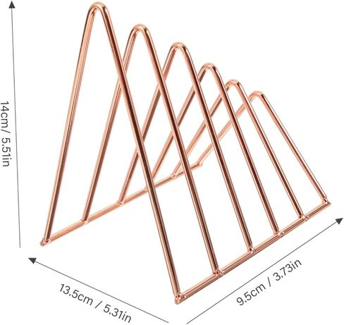 TEHAUX 1set Retractable Double-Layer Book Stand Elegant Triangle Desktop Organizer for Home Office for Books Magazines and Files Scandinavian Design in Saudi Arabia