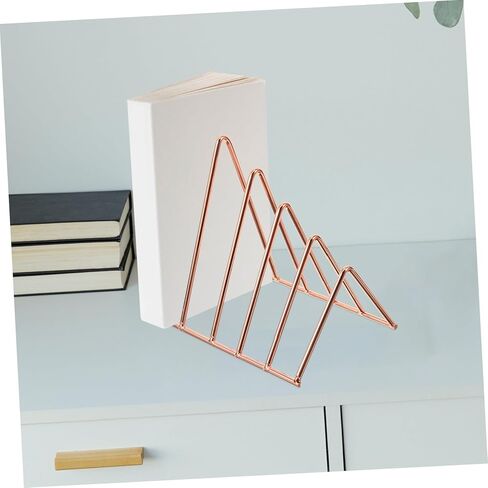 مجموعة واحدة من Lurrose، حامل كتب مثلث قابل للسحب بطبقة مزدوجة، منظم رف الكتب المكتبي للمنزل والمكتب، لمسة نهائية أنيقة وعملية لتخزين الكتب in Saudi Arabia