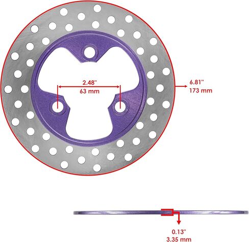 Caltric Front Left and Right Wheel Hub with Brake Disc Compatible with Honda Sportrax 250 TRX250EX 2X4 2005-2008 in Saudi Arabia