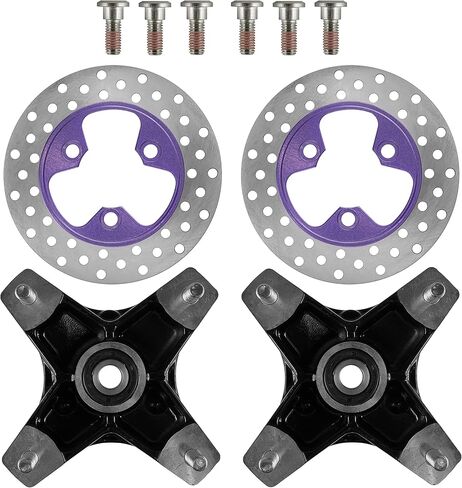 Caltric Front Left and Right Wheel Hub with Brake Disc Compatible with Honda Sportrax 250 TRX250EX 2X4 2005-2008 in Saudi Arabia