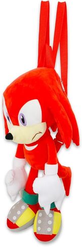 Sonic The Hedgehog Knuckles The Echidna Plushie Backpack Set - Bundle with 18" Knuckles Plush Doll with Carrying Straps Plus Stickers, More Gifts for Kids, Boys in Saudi Arabia